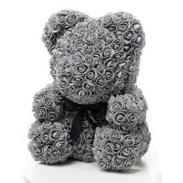 Medvídek z růží šedý Rose Bear 40 cm