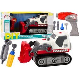 Pásový bagr k sestavení DIY-bílý