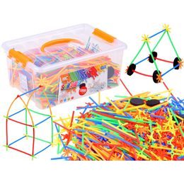 Kreativní stavebnice ze slámek Mini Straws Blocks 1000 dílků