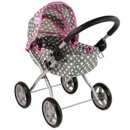 Alice kočárek pro panenky 5249 šedo-růžový