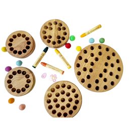 Dřevěný kulatý držák na voskovky