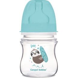 CANPOL 35/220 Antikoliková širokohrdlá láhev EasyStart Exotic 120ml modrá