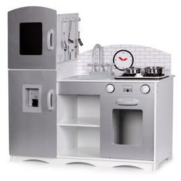 Ecotoys velká dřevěná kuchyňka s lednicí