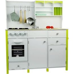 Dětská dřevěná kuchyňka - bílo/zelená