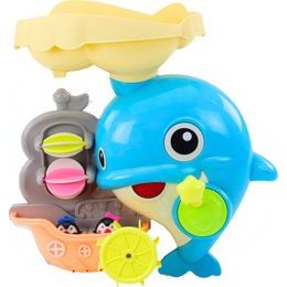 Hračka do vany - mini basketbalový koš se psem a rybičkami