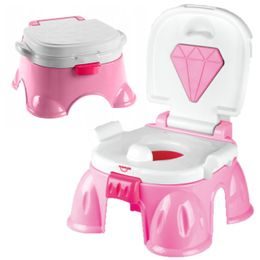 Interaktivní dětský nočník 3v1 diamant/růžový