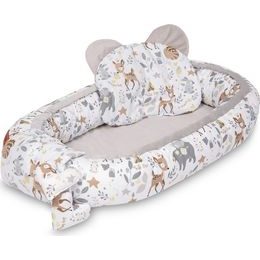 Sensillo Dětské hnízdečko Velvet bílé lesní příhoda