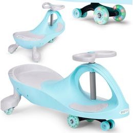 Ecotoys gravitační odrážedlo se svítícími koly Spinner - modré