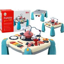 Interaktivní vzdělávací stůl s kolotočem s vesmírnými loděmi, modrá