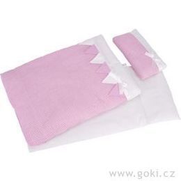 Povlečení do postýlky - růžové proužky