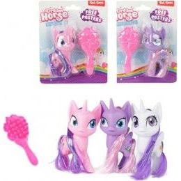 Jednorožec mini česací s hřebenem - mix 3 barvy