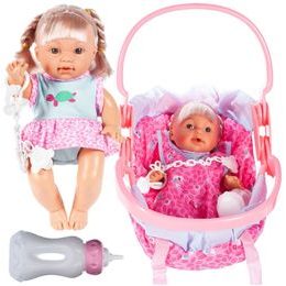 Interaktivní panenka s nosítkem Baby Doll 30 cm