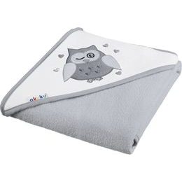 Akuku Dětská osuška s kapucí 100x100cm SOVIČKA ecru