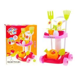 Majlo Toys dětský zahradní vozík s příslušenstvím Little Gardener růžový