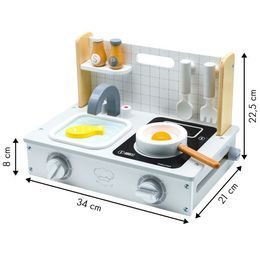 Ecotoys dětská dřevěná mini kuchyňka Little Cook
