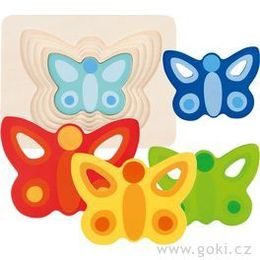 Vícevrstvé puzzle - Motýlek