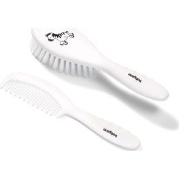 Kojenecký kartáček a hřebínek bílý zebra