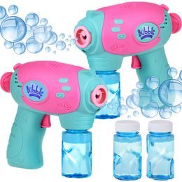 Sada 2 bublifuků na baterie Bubble Guns - růžová