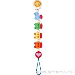 Vláček - dřevěná šňůra na dudlík