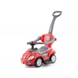 Odrážedlo Mega Car s vodící tyčí 3v1 červené