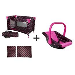 Alice postýlka a nosítko pro panenku - černá