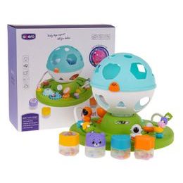 Interaktivní vkládačka s funkcí světla a zvuku - modrá