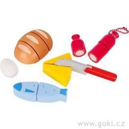 Lahůdky na suchý zip k řezání - dětská kuchyňka, 13 dílů