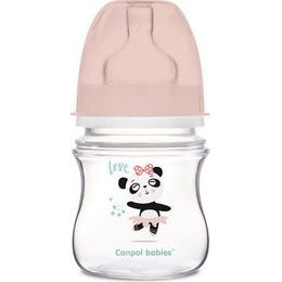 Canpol Babies Canpol Babies Antikolik. lahvička se širokým hrdlem, Exotic Animals, 120 ml - růžová