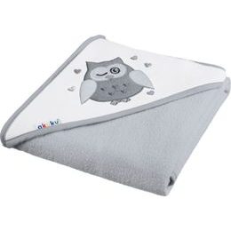 Dětská osuška s kapucí, šedá Sovička