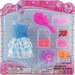 Šaty krátké na panenky - mix barev