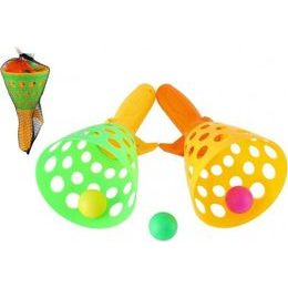 Catch ball hra/chytání míčku 2ks + 3 míčky