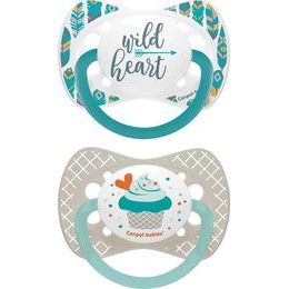 Canpol Babies Sada 2 ks symetrických dudlíků, 0 - 6 m, Canpol Babies - Wild heart, Cupcake