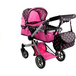 Kočárek pro panenky 2v1 Alice - růžový