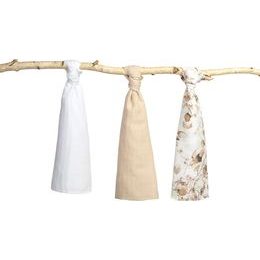 BABYONO Pleny mušelínové - Super soft 3 ks - růžové