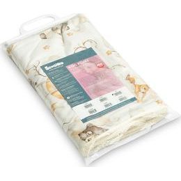 Dětská bambusová dečka - růžová se srdíčky