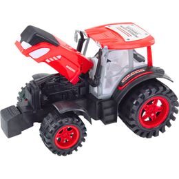 Velký pásový bagr s přilbou