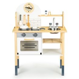 Dřevěná vzdělávací kostka s hodiny ECOTOYS