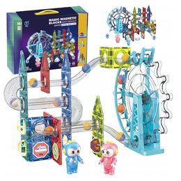 Doris magnetická svítící stavebnice s mlýnským kolem Magic Blocks 120 dílů