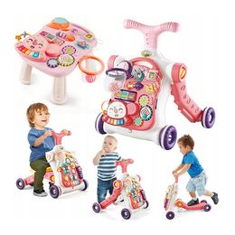 Interaktivní vzdělávací chodítko 7v1 růžové