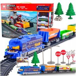 Dětská XXL vláčkodráha na baterie Power World 1067 cm