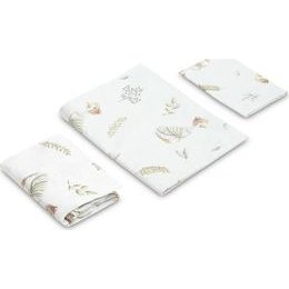 Souprava do postýlky Květiny, zelená