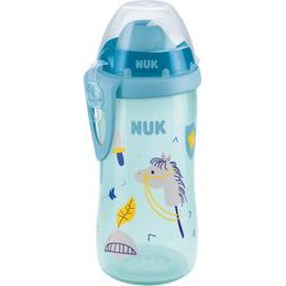 Dětská láhev NUK Flexi Cup 300 ml se slámkou modrá