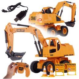 Kolový bagr na dálkové ovládání Cate s pohyblivou lžící 1:24