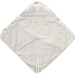 Mušelínová zavinovačka s kapucí do sedačky Králiček, meruňková