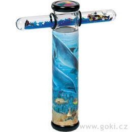 Kaleidoskop s magickou hůlkou delfín, 15 cm