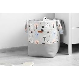 Bavlněný koš na hračky medium srnečky