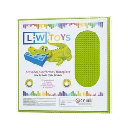 LW Toys Velká podložka na stavění 50x50 bodů limetková
