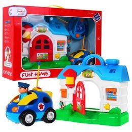 Autíčko na dálkové ovládání pro nejmenší Funny Police s policejní stanicí