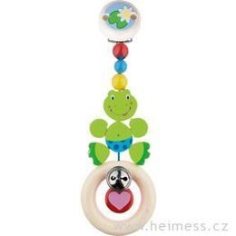 Chrastítko Akuku medvídek černobílý, Bílá