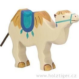Velbloud se sedlem - zvíře ze dřeva